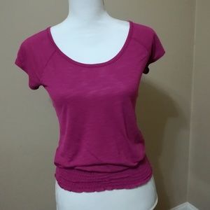 Hot Pink Scrunch Lower Elastic Waist